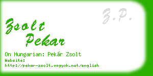 zsolt pekar business card